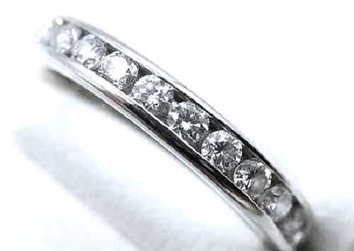 ティファニー買取 Pt950 ハーフエタニティ ダイヤモンド リング